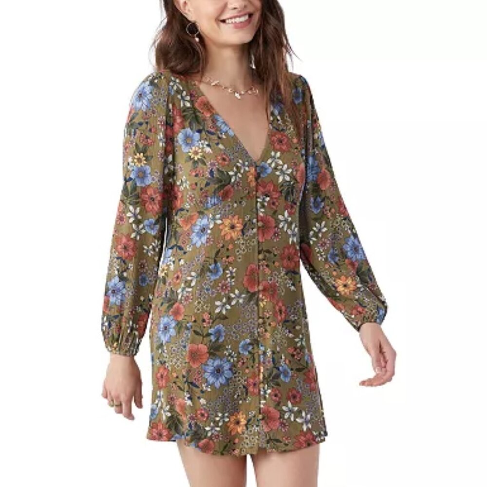 O'Neill Marylou Mini Dress Green Size XXL